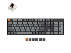 Keychron K10 Full Size Layout RGB Backlit Hot-Swappable Mechanical Gaming Keyboard for Mac Windows