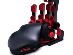 AZERON Classic – Programmable Gaming Keyboard for PC Gaming – 3D Printed Customized Keypad with Analog Thumbstick and 26 Programmable Keys for Left Hand (Red)