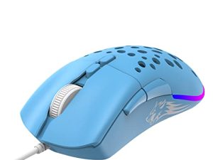 Mini Ultralight Gaming Mouse RGB LED Backlit Gaming Mice with Weight Tuning Interchangeable Backward Plates