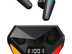 Acuvar Fully Wireless Bluetooth 5.2 Rechargeable Waterproof Sweatproof Gaming Earbud Headphones with Microphone