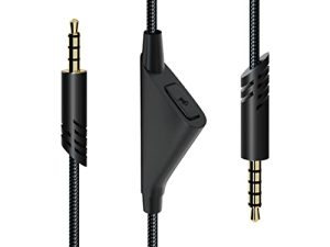YARENKA Replacement Astro A10 A40 Cable - 2.0M Astro A40 TR Inline Mute Cable Cord for Astro A10/A40 Gaming Headsets Xbox One PS4 PS5 Controller Headphone Audio Extension Cable 6.5 Feet Black