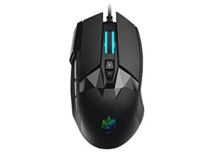 MOJO Pro Performance Silent Gaming Mouse - Wired Gaming Mouse w/ 9 Programmable Buttons including Sniper (rapid fire) key