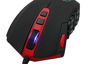 Redragon M901 Gaming Mouse RGB Backlit MMO 19 Macro Programmable Buttons with Weight Tuning Set