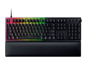 Razer Huntsman V2 Optical Gaming Keyboard + Phantom Keycap Upgrade Set Bundle: Clicky Optical Black/Black Keycaps