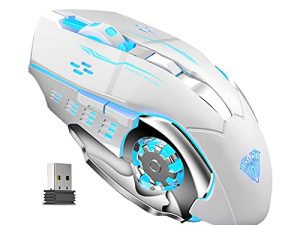 AULA SC100 White Wireless Mouse Rechargeable