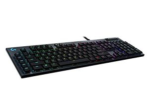 Logitech G815 RGB Mechanical Wired Gaming Keyboard - Clicky - Black (Renewed)