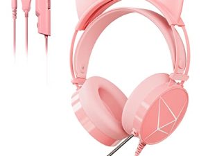 Pink Gaming Headset with Microphone