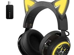 SOMIC GS510 Cat Ear Headset Wireless Gaming Headphones for PS5/ PS4/ PC