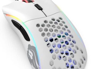 Glorious Gaming Mouse - Glorious Model D Honeycomb Mouse - Superlight RGB PC Mouse - 68 g - Matte White Wired Mouse
