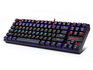Redragon K552 Mechanical Gaming Keyboard RGB LED Rainbow Backlit Wired Keyboard with Red Switches for Windows Gaming PC (87 Keys