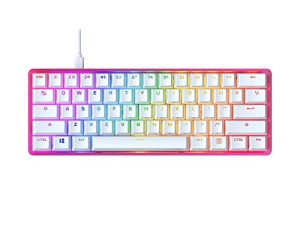 HyperX Alloy Origins 60 - Mechanical Gaming Keyboard - Ultra Compact 60% Form Factor - Linear Red Switch - Double Shot PBT Keycaps - RGB LED Backlit - NGENUITY Software Compatible - Pink