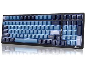 RK ROYAL KLUDGE RK98 Mechanical Gaming Keyboard Triple Mode 2.4G/BT5.1/USB-C 100 Keys Hot Swappable Linear Red Switches with Number Pad RGB Backlit 3750mAh Battery NKRO Keyboard Ergonomic Design