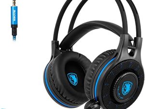 SADES SA936 Gaming Headset Over Ear Gaming Headphones with Mic LED Light for Xbox one PS4 PC Laptop Mac