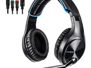 LETTON L6 3.5mm Gaming Headset Stereo Over Ear Wired Noise Canceling Headphones