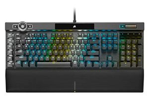Corsair K100 RGB Optical-Mechanical Gaming Keyboard - Corsair OPX RGB Optical-Mechanical Keyswitches - AXON Hyper-Processing Technology for 4X Faster Throughput - 44-Zone RGB LightEdge