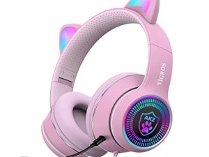 Cat Ear Gaming Headphones Wired AUX 3.5mm with LED Light