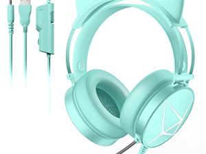 Cat Ear Gaming Headset with Noise Canceling Microphone
