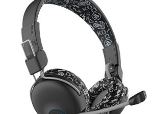 JLab JBuddies Play Gaming Wireless Kids Headset | Black | 22+ Hour Bluetooth 5 Playtime 60ms Super-Low Latency for Mobile Gameplay | Retractable Boom Mic | AUX Cord Compatible w/Gaming Consoles