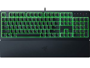 Razer Ornata V3 X Gaming Keyboard: Low-Profile Keys - Silent Membrane Switches - Spill Resistant - Chroma RGB Lighting - Ergonomic Wrist Rest - Classic Black
