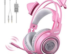 SOMIC G951s Pink Stereo Gaming Headset with Mic for PS4