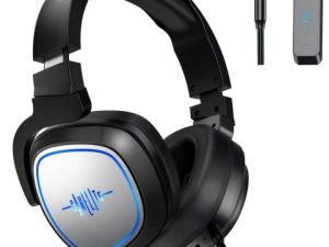 GAMELITE Wireless Gaming Headset Headphones with Microphone for Nintendo Switch PS5 PS4 PC Up to 40Hrs 2.4G Wireless Bluetooth RGB Gaming Headsets Over Ear Noise Canceling Mic Wired Mode for Xbox