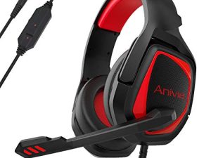 Computer Over Ear Headphones Wired with Microphone - Stereo Headset Gaming Headsets with Soft Memory Earmuffs