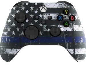 Xbox Soft Touch Design Custom Gaming Controller -Soft Shell for Comfort Grip X for Microsoft Xbox (Blue Line)