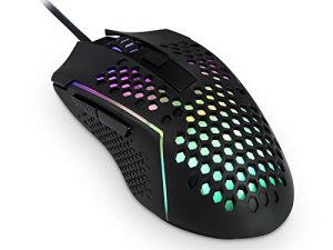 Redragon M987 Lightweight 55g Honeycomb Gaming Mouse RGB Backlit Wired 6 Buttons Programmable with 12400 DPI for Windows PC Computer