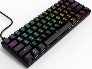 targeal 60% Mechanical Gaming Keyboard - 61 Keys Gateron Red Switch Quiet Office Computer Keyboard - Multi Color RGB Rainbow Led Backlit - Programmable for PC/Windows/Mac Gamer - USB Wired - Black