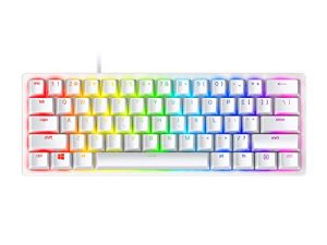 Razer Huntsman Mini 60% Gaming Keyboard: Fast Keyboard Switches - Linear Optical Switches - Chroma RGB Lighting - PBT Keycaps - Onboard Memory - Mercury White
