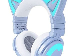 YOWU RGB Cat Ear Headphone 3G Wireless 5.0 Foldable Gaming Headset with 7.1 Surround Sound