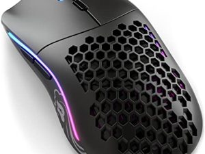 Glorious Black Gaming Mouse Wireless - Model O Minus Gaming Wireless Mouse - RGB Mouse 65 g Ultralight Mouse - Wireless Honeycomb Mouse - PC Mouse (Matte Black Mouse)