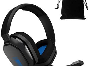ASTRO Gaming A10 Headset for Xbox One/Nintendo Switch / PS4 / PC and Mac - Wired 3.5mm and Boom Mic w/Velvet Pouch Bag - Bulk Packaging - (Blue/Black)