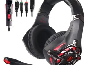 SADES G813 Multi-Platform Playstation 4Gaming Headset with Mic 3.5MM Jack in-LINE Volume Control Over-Ear Headphones for New PC/PS4/XboxOne/Smartphones