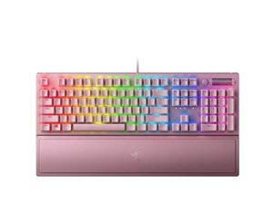 Razer BlackWidow V3 Mechanical Gaming Keyboard: Green Mechanical Switches - Tactile & Clicky - Chroma RGB Lighting - Compact Form Factor - Programmable Macro Functionality - Quartz