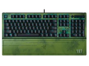 Razer BlackWidow V3 Mechanical Gaming Keyboard: Green Mechanical Switches - Tactile & Clicky - Chroma RGB Lighting - Compact Form Factor - Programmable Macros - Halo Infinite