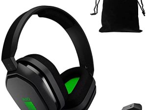 ASTRO Gaming A10 Headset for Xbox One/Nintendo Switch / PS4 / PC and Mac - Wired 3.5mm and Boom Mic w/Velvet Pouch Bag - Bulk Packaging - (Green/Black)
