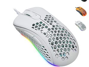 EQEOVGA D10 RGB Lightweight Gaming Mouse Honeycomb Mouse PMW3325 10000DPI Optical Sensor