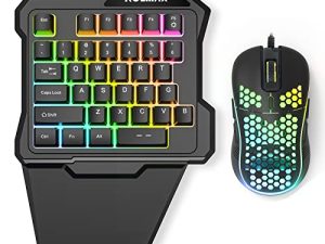 RGB One Handed Gaming Keyboard and Mouse Combo