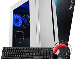 Periphio Warp Gaming PC Computer with 4in1 RGB Gaming Bundle | AMD Athlon 3000G | Radeon Vega 3 iGPU (2GB) | 500GB SSD | 16GB DDR4 RAM | Windows 10 Desktop + RGB Mouse