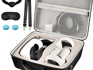 Hard Carrying Case for Meta/ for Oculus Quest 2 All-in-One VR Gaming Headset and Touch Controllers
