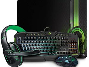 HyperGear 4-in-1 Gaming Kit RGB Backlit Gaming Keyboard