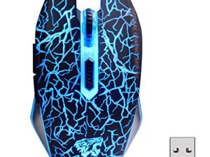 VEGCOO C10 Wireless Gaming Mouse Rechargeable Silent Optical Mice 7 Colors LED Lights