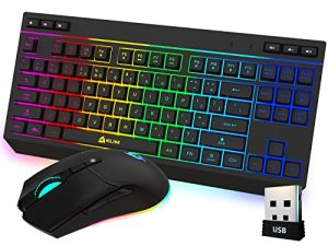 KLIM Duo - New 2022 Wireless Gaming Keyboard and Mouse Combo - Compact