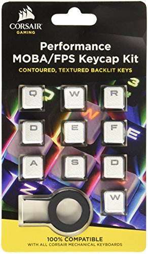 CORSAIR Gaming Performance FPS MOBA Keycap Kit – for Mechanical Keyboards – Include Key Puller - White CORSAIR Gaming Performance FPS MOBA Keycap Kit – for Mechanical Keyboards – Include Key Puller - White