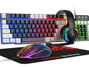 Wired Gaming Keyboard and Mouse and Mouse pad and Gaming Headset