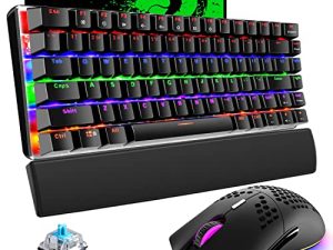 Gaming Keyboard and Mouse and Wrist Rest