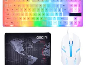 RGB Wired Gaming Keyboard and Mouse Combo with LED Backlit ABS Keycaps