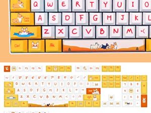POPKEEY Corgi Dog Keycaps for Cherry MX Switches Cute Pets Mechanical Gaming Keyboard