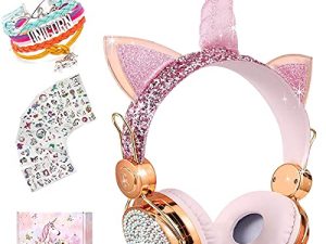 Cat Ear Wireless Headphones for Kids with Mic